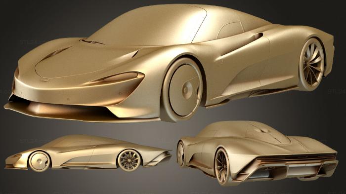 Автомобили и транспорт (McLaren Спидтейл 2020, CARS_2423) 3D модель для ЧПУ станка