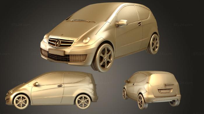 Автомобили и транспорт (Mercedes A class 3 двери 2010, CARS_2432) 3D модель для ЧПУ станка