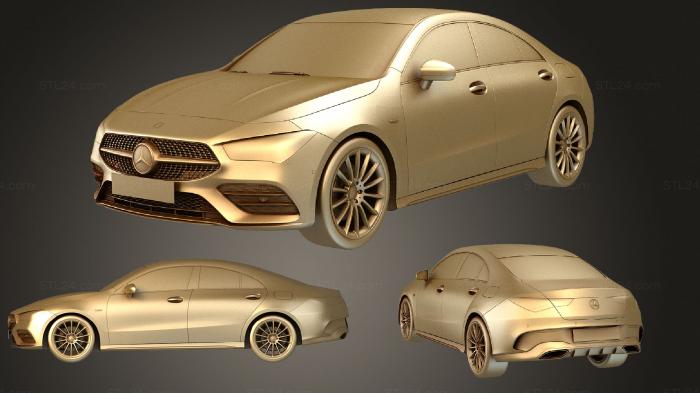 Автомобили и транспорт (Mercedes Benz CLA Amg 2020, CARS_2435) 3D модель для ЧПУ станка