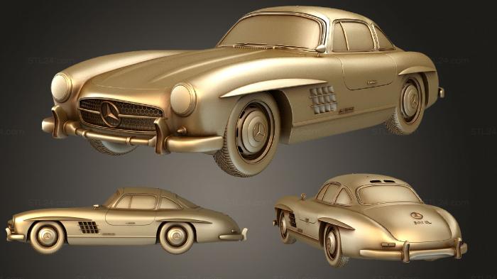 Автомобили и транспорт (Mercedes Benz 300SL 2014 corona, CARS_2447) 3D модель для ЧПУ станка