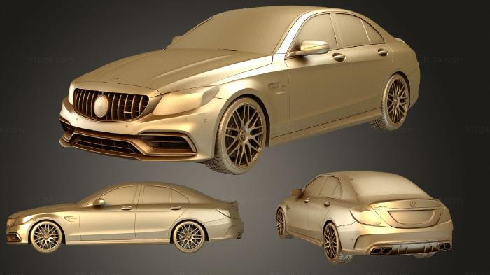 Автомобили и транспорт (Mercedes C63 S AMG седан 2019, CARS_2456) 3D модель для ЧПУ станка
