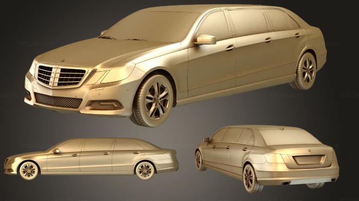 Автомобили и транспорт (Лимузин Mercedes E class Binz 2009, CARS_2462) 3D модель для ЧПУ станка