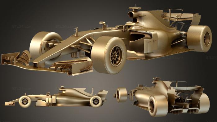 Автомобили и транспорт (Комплект Mercedes F1 2017, CARS_2463) 3D модель для ЧПУ станка