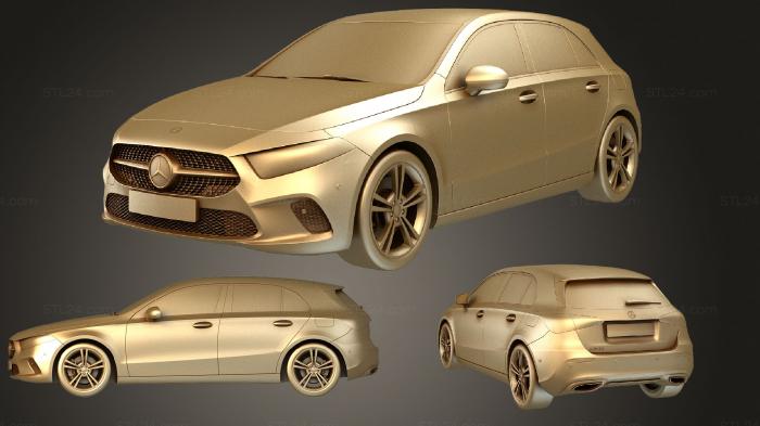 Автомобили и транспорт (Mercedes A Class 2019, CARS_2474) 3D модель для ЧПУ станка