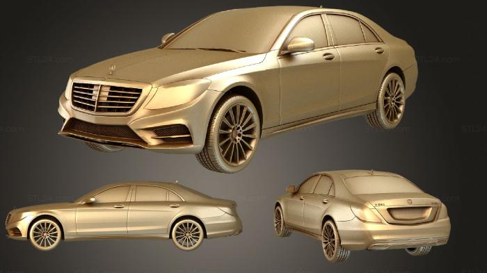 Автомобили и транспорт (Mercedes Benz 350 BlueTEC AMG Sports W222 2013, CARS_2486) 3D модель для ЧПУ станка