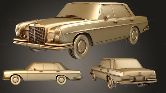 Автомобили и транспорт (Mercedes Benz 280 (W108) SEL 1972, CARS_2487) 3D модель для ЧПУ станка