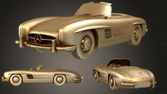 Vehicles (Mercedes Benz 300SL Roadster 1957 set, CARS_2492) 3D models for cnc