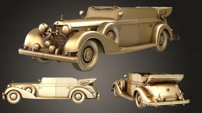 Автомобили и транспорт (Mercedes Benz 770K 1936, CARS_2496) 3D модель для ЧПУ станка