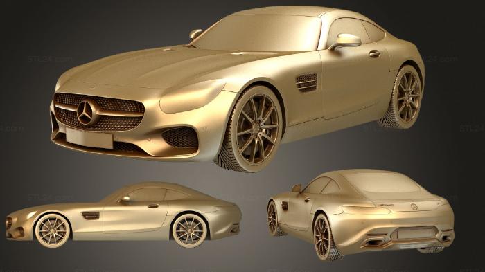 Автомобили и транспорт (Комплект Mercedes Benz AMG GT 2016, CARS_2501) 3D модель для ЧПУ станка