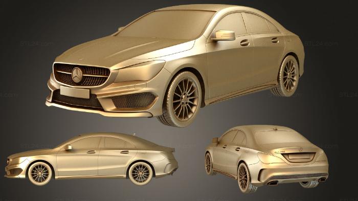Автомобили и транспорт (Комплект Mercedes Benz CLA Class AMG, CARS_2513) 3D модель для ЧПУ станка