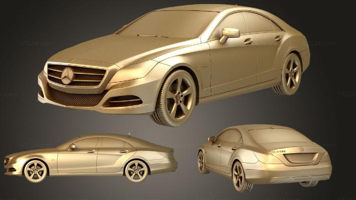 Автомобили и транспорт (Mercedes Benz CLS 2011, CARS_2515) 3D модель для ЧПУ станка