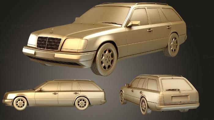 Автомобили и транспорт (Mercedes Benz E class (Mk2) (S124) универсал 1993, CARS_2521) 3D модель для ЧПУ станка