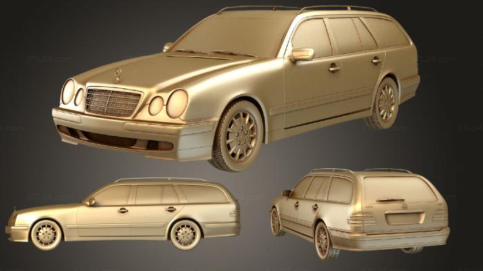 Автомобили и транспорт (Mercedes Benz E class (Mk3f) (S210) универсал 1999, CARS_2522) 3D модель для ЧПУ станка