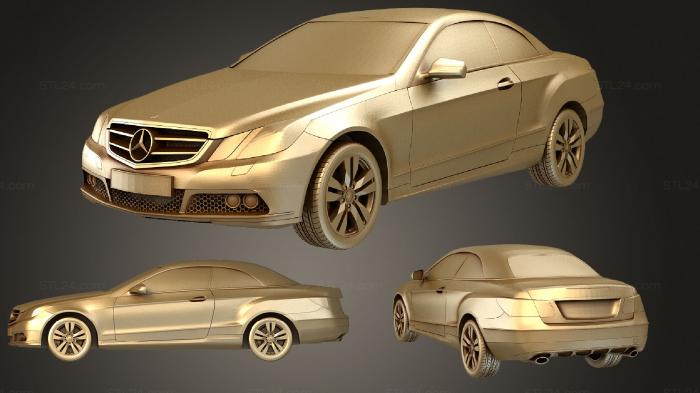 Автомобили и транспорт (Mercedes Benz E class Кабриолет 2011, CARS_2523) 3D модель для ЧПУ станка