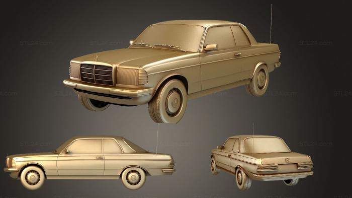 Автомобили и транспорт (Mercedes Benz E class W123 купе 1975, CARS_2529) 3D модель для ЧПУ станка