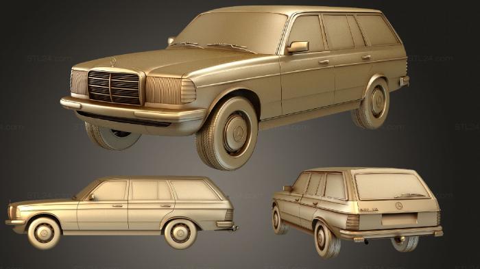 Автомобили и транспорт (Mercedes Benz E class W123 универсал 1975, CARS_2530) 3D модель для ЧПУ станка