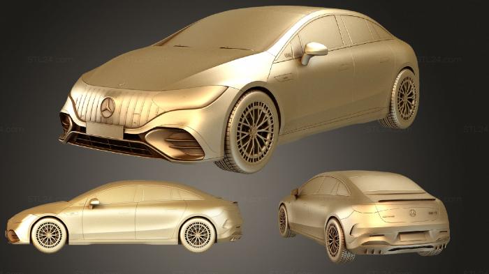 Автомобили и транспорт (Mercedes Benz EQE 53 AMG, CARS_2531) 3D модель для ЧПУ станка