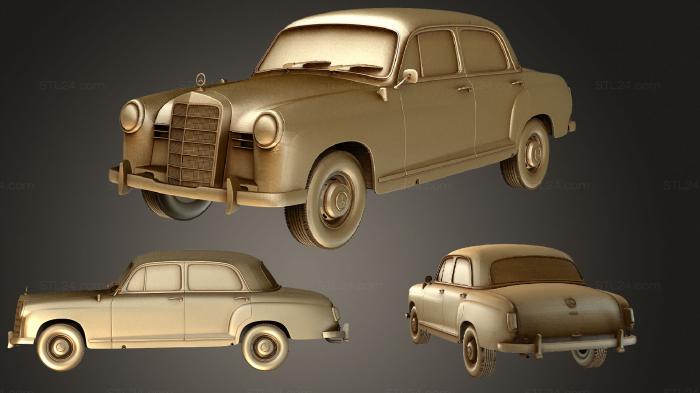 Автомобили и транспорт (Mercedes Benz Ponton 180 W120 1953, CARS_2548) 3D модель для ЧПУ станка
