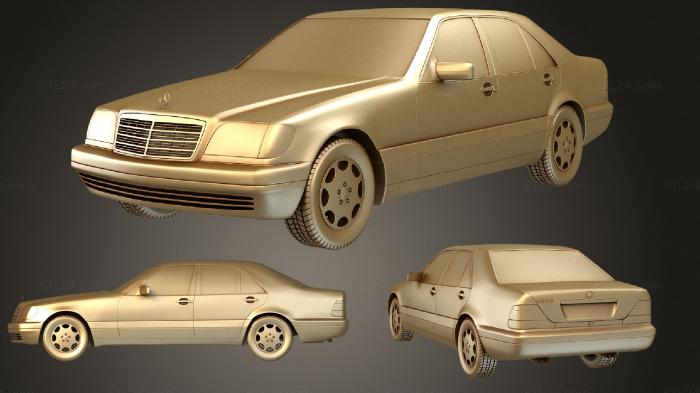 Автомобили и транспорт (Mercedes Benz S class 1999, CARS_2550) 3D модель для ЧПУ станка