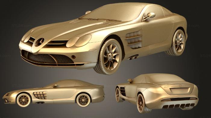 Автомобили и транспорт (Mercedes Benz SLR McLaren 2005, CARS_2560) 3D модель для ЧПУ станка