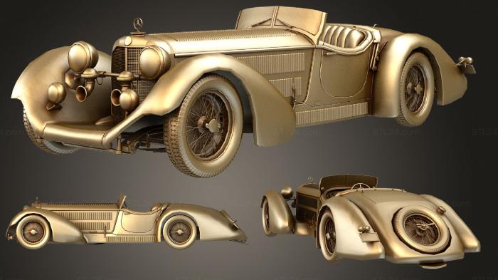 Автомобили и транспорт (Mercedes Benz SS Roadster стандартный, CARS_2562) 3D модель для ЧПУ станка