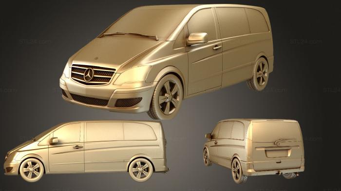 Автомобили и транспорт (Mercedes Benz Viano Compact 2011, CARS_2565) 3D модель для ЧПУ станка