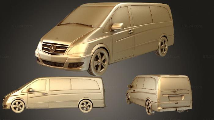 Автомобили и транспорт (Mercedes Benz Viano extralong 2011, CARS_2566) 3D модель для ЧПУ станка
