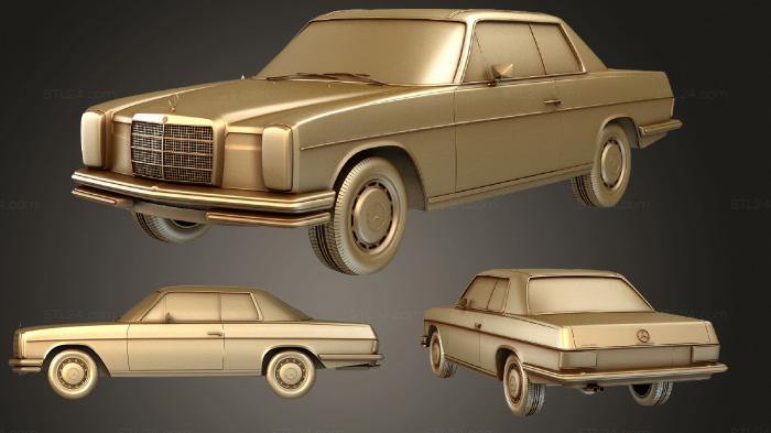 Автомобили и транспорт (Mercedes Benz W114 купе 1969, CARS_2569) 3D модель для ЧПУ станка