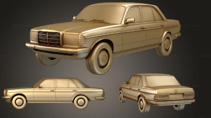 Автомобили и транспорт (Mercedes Benz W123 седан 1975, CARS_2570) 3D модель для ЧПУ станка