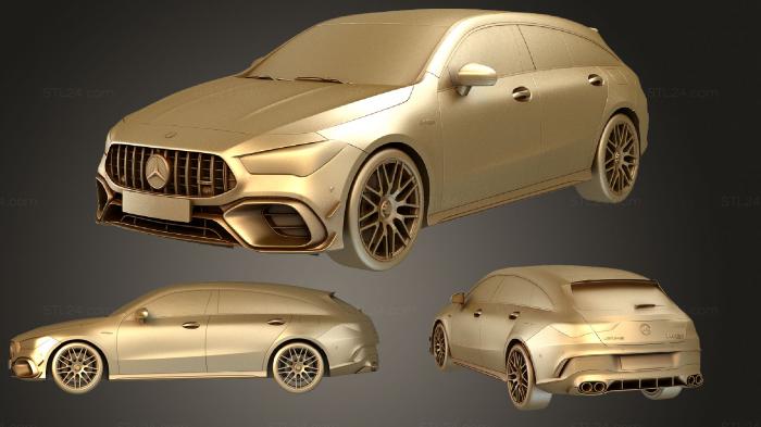 Автомобили и транспорт (Mercedes Benz CLA45 S AMG Shooting Brake 2020, CARS_2582) 3D модель для ЧПУ станка