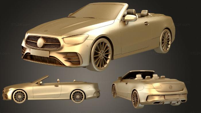 Автомобили и транспорт (Mercedes Benz E Class Cabrio AMG Line 2021, CARS_2585) 3D модель для ЧПУ станка
