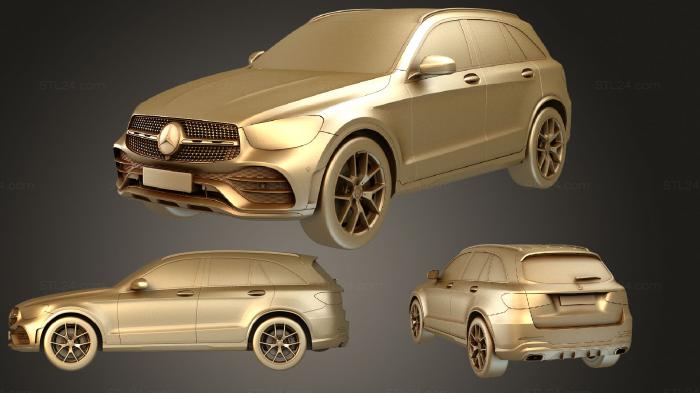 Автомобили и транспорт (Mercedes Benz GLC AMG 2020, CARS_2590) 3D модель для ЧПУ станка