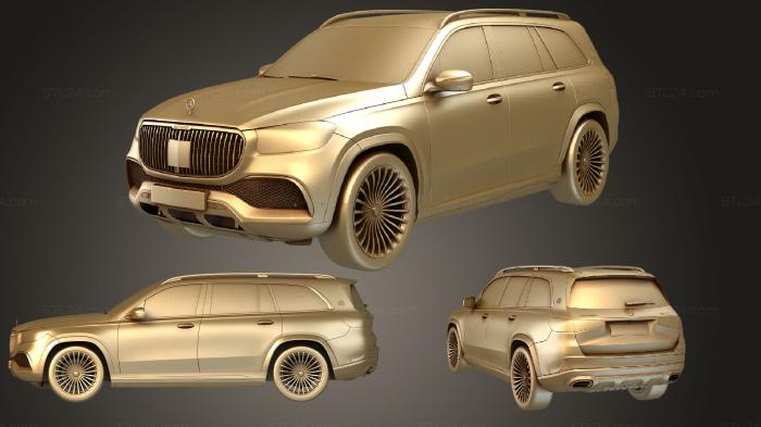 Автомобили и транспорт (Mercedes Benz GLS600 Maybach 2021, CARS_2594) 3D модель для ЧПУ станка
