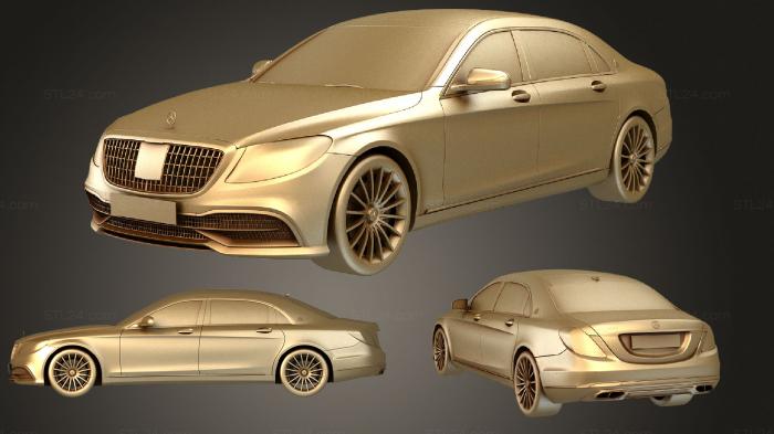 Автомобили и транспорт (Mercedes Benz Maybach 2019, CARS_2599) 3D модель для ЧПУ станка