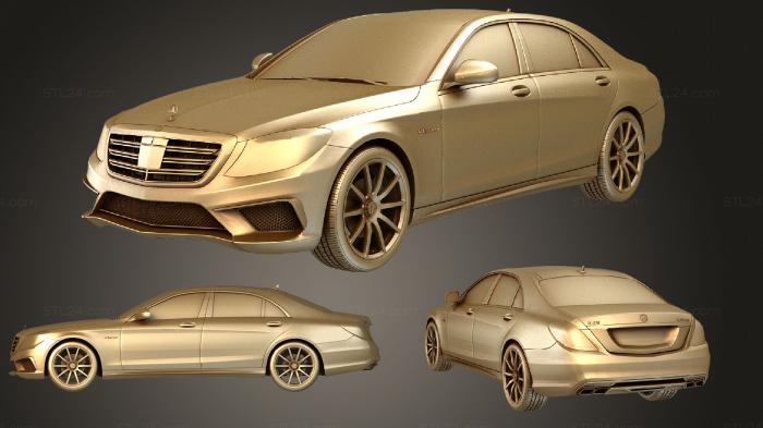 Автомобили и транспорт (Mercedes Benz S 65 AMG W222 2014, CARS_2601) 3D модель для ЧПУ станка