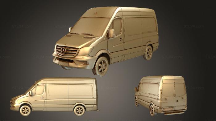 Автомобили и транспорт (Фургон mercedes benz sprinter l2h2 2018, CARS_2611) 3D модель для ЧПУ станка