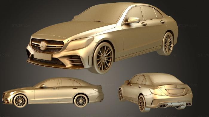 Автомобили и транспорт (Mercedes C class AMG 4matic 2019, CARS_2616) 3D модель для ЧПУ станка