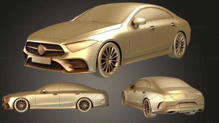 Автомобили и транспорт (Mercedes CLS AMG 2019, CARS_2620) 3D модель для ЧПУ станка