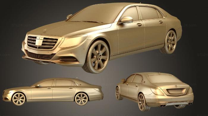 Автомобили и транспорт (Mercedes maybach guard s600 x222 2016, CARS_2626) 3D модель для ЧПУ станка