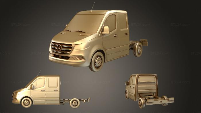 Автомобили и транспорт (Кабина экипажа шасси Mercedes Sprinter L1 FWD 2019, CARS_2638) 3D модель для ЧПУ станка