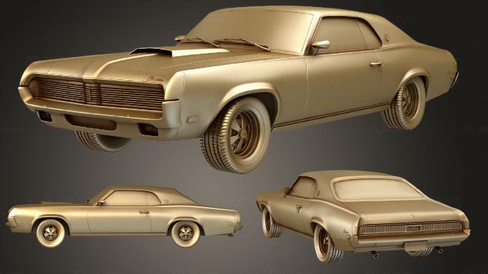 Автомобили и транспорт (Mercury Cougar (Mk1) XR 7 HQ Интерьер 1969, CARS_2640) 3D модель для ЧПУ станка