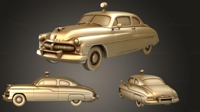 Автомобили и транспорт (Mercury Eight Coupe 2-дверный полицейский 1949, CARS_2642) 3D модель для ЧПУ станка