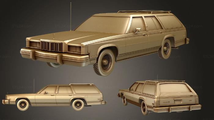 Автомобили и транспорт (Меркурий Маркиз Колония Парк 1981, CARS_2643) 3D модель для ЧПУ станка