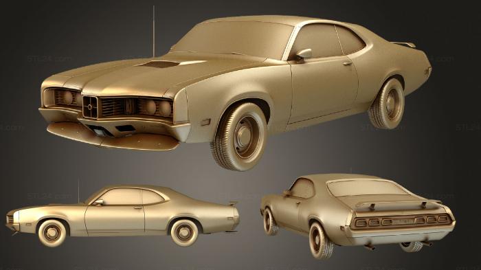 Автомобили и транспорт (Mercury Montego (Mk1) Купе с жесткой крышей 1970, CARS_2644) 3D модель для ЧПУ станка
