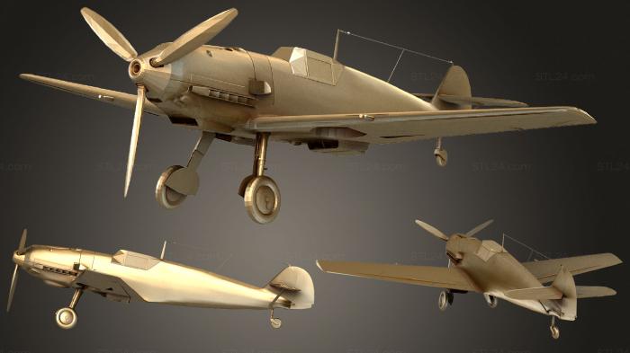 Автомобили и транспорт (Мессершмитт Bf 109, CARS_2649) 3D модель для ЧПУ станка