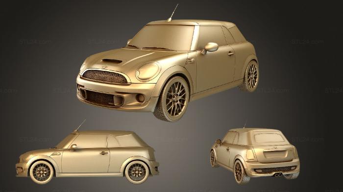 Автомобили и транспорт (Кабриолет Mini John Cooper Works 2011, CARS_2663) 3D модель для ЧПУ станка