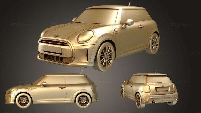 Автомобили и транспорт (Mini cooper 3 двери 2022, CARS_2666) 3D модель для ЧПУ станка