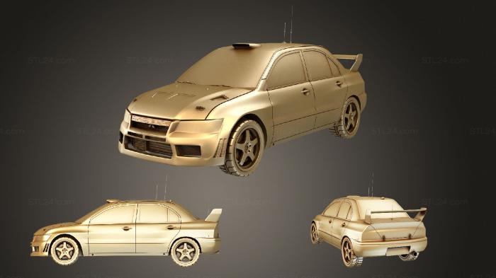 Автомобили и транспорт (Стандарт Mitsubishi lancer wrc, CARS_2675) 3D модель для ЧПУ станка