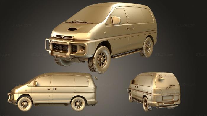 Автомобили и транспорт (Mitsubishi Delica (Mk4) Space Gear 4WD 1994, CARS_2687) 3D модель для ЧПУ станка
