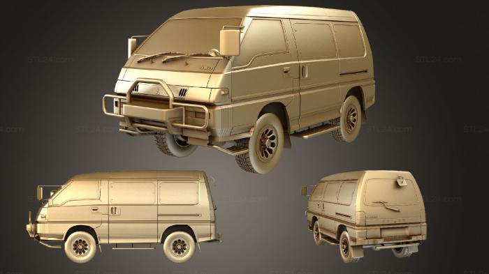 Автомобили и транспорт (Mitsubishi Delica Mk3 Star Универсал 4WD 1986, CARS_2688) 3D модель для ЧПУ станка